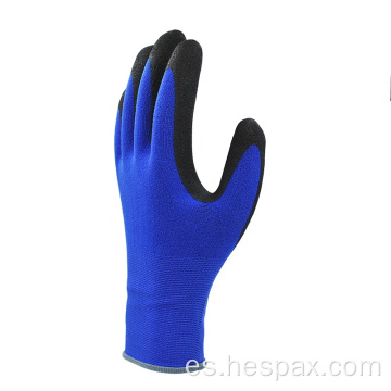 Hespax Mechanic Blue Sandy Nitrile Work Guantes de construcción